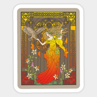 Celtic Woman (orange/yellow) Sticker